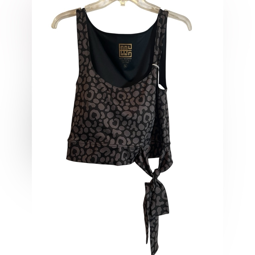 Emily McCarthy Bow Sport Crop Sports Bra Size Large NWT